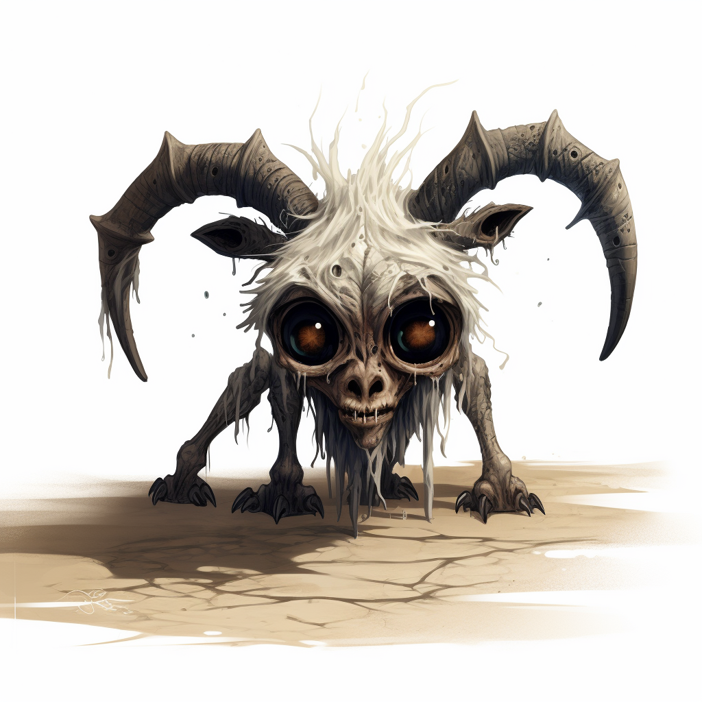 Cute Goat Spider Hybrid Cartoon