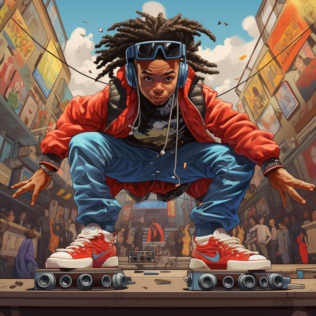 Cartoon Hip Hop Aesthetics with Extreme Detail Variations