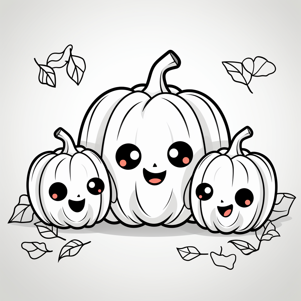 Cute Halloween Pumpkin Coloring Page