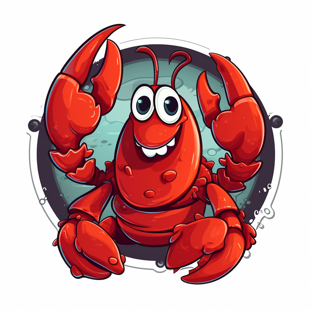 Cartoon lobster logo