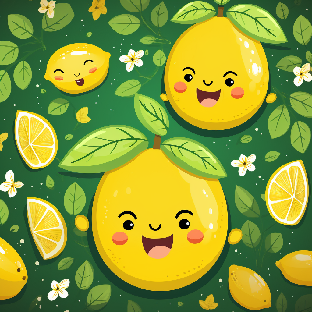 Cartoon Mexican Lemon Background