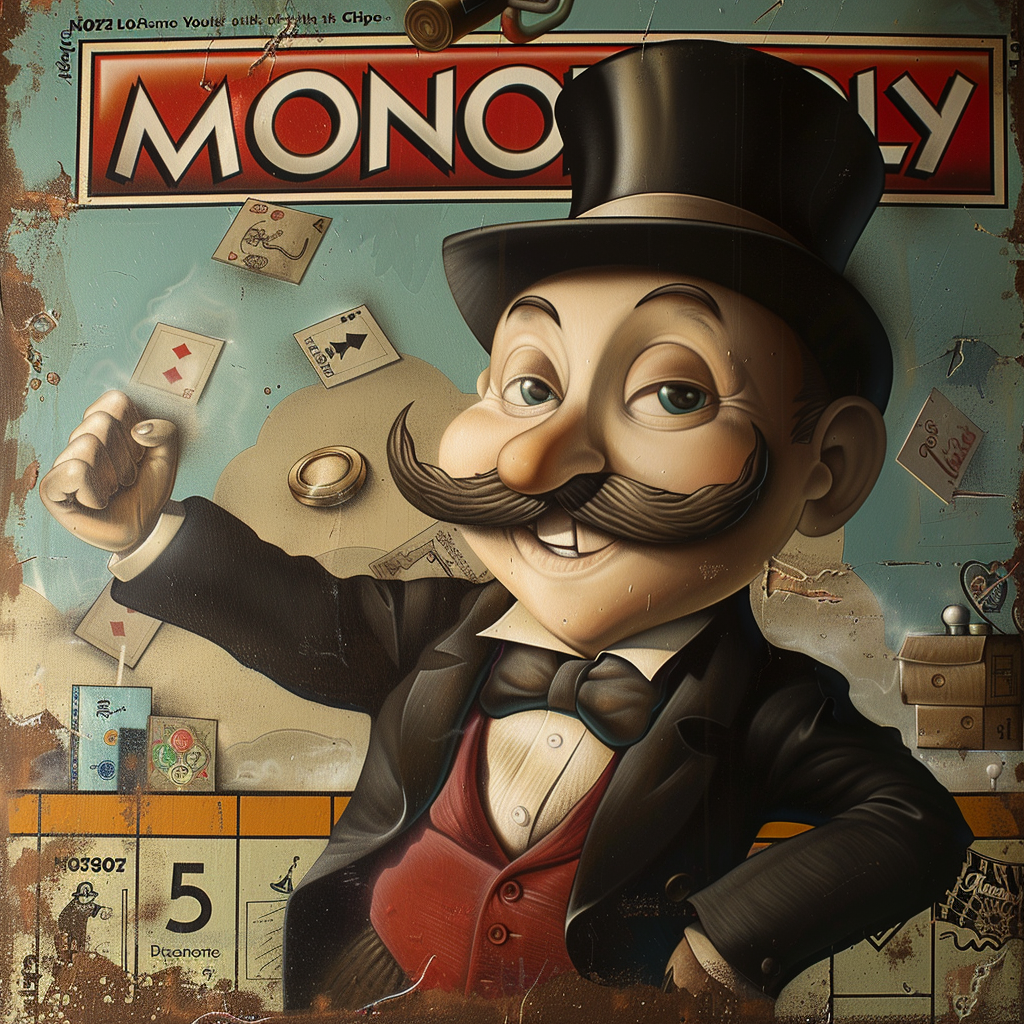 Cartoon Monopoly Man Artwork