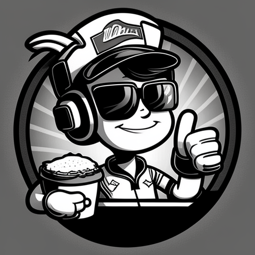 Cartoon pilot wearing goggles with thumbs up