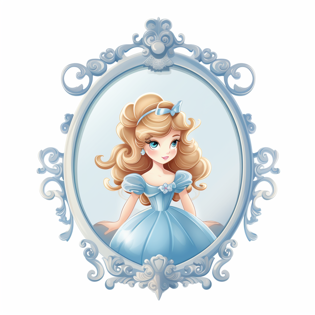 Cute Cartoon Princess Mirror