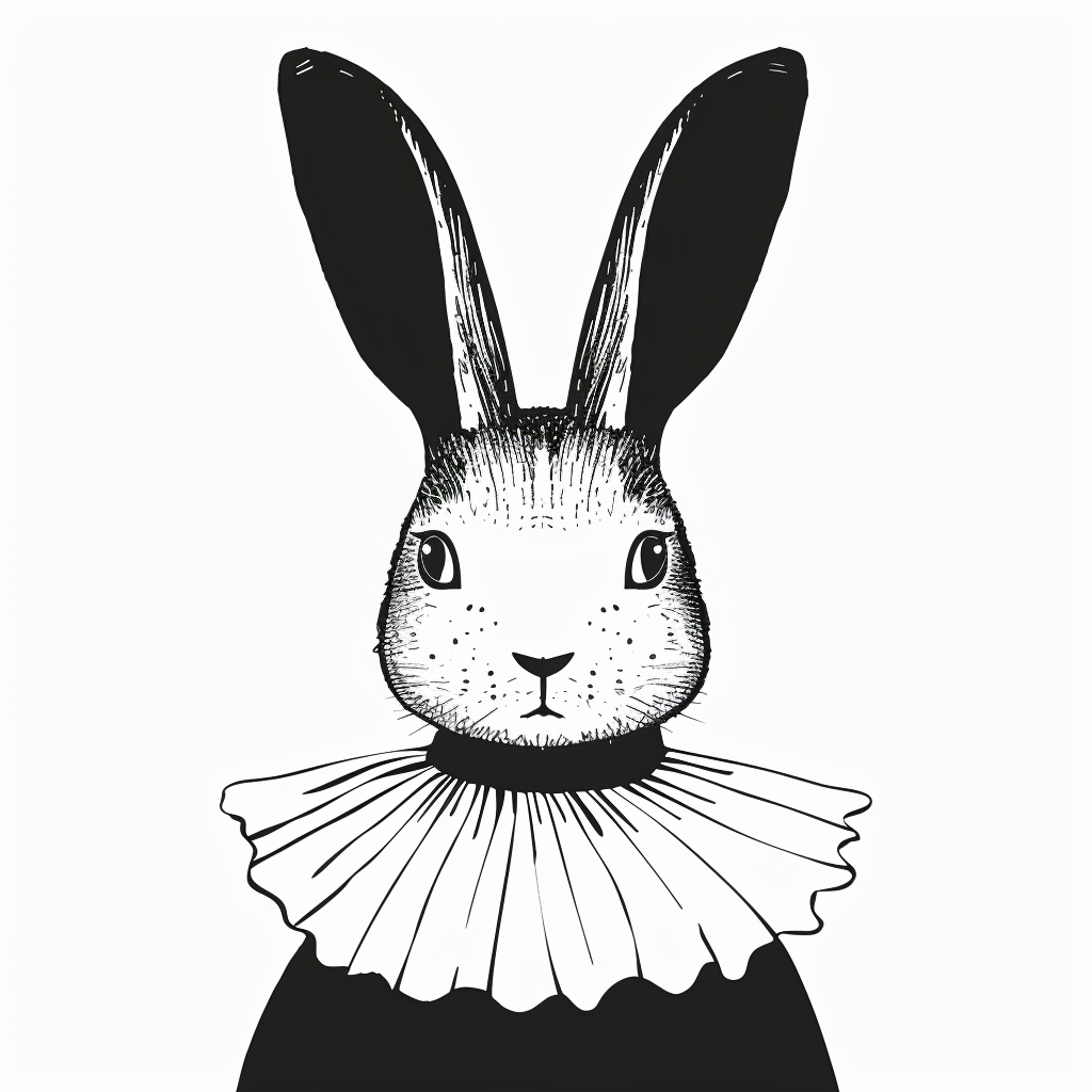 Rabbit head minimalist illustration