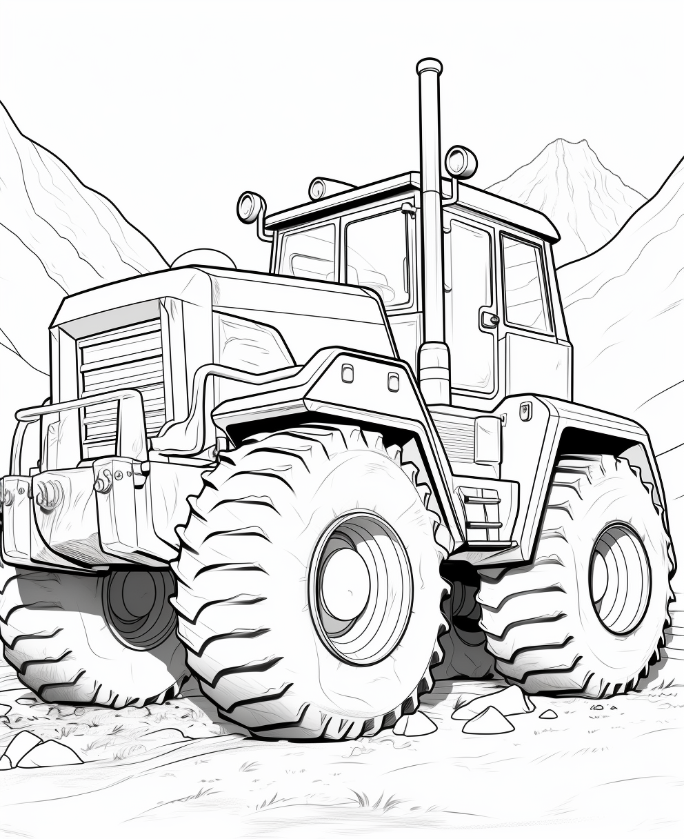 Road Construction Coloring Page for Kids