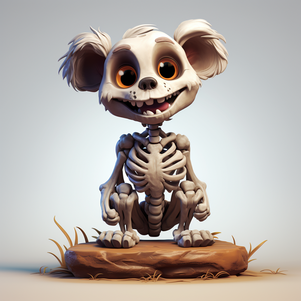 Cartoon skeleton concept art by Pixar