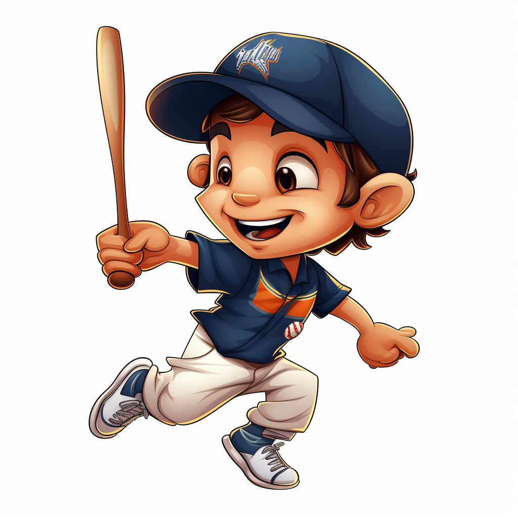 Cartoon Style Baseball Player