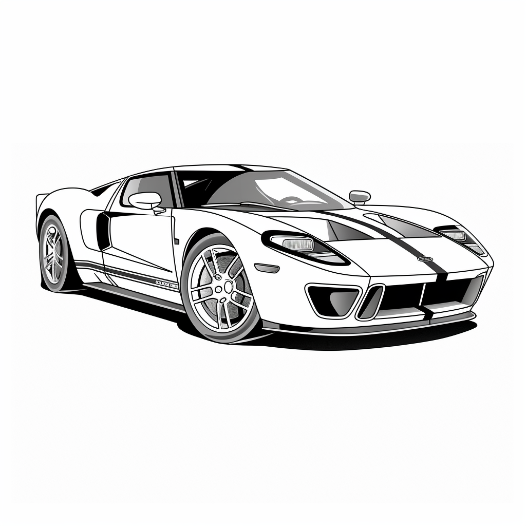 Cartoon Style Ford GT AR