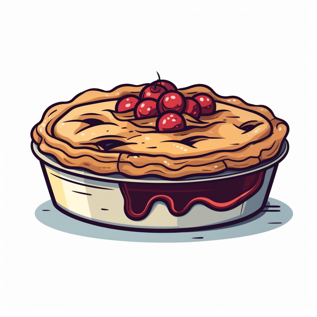 Cartoon Style Basic Pie Image