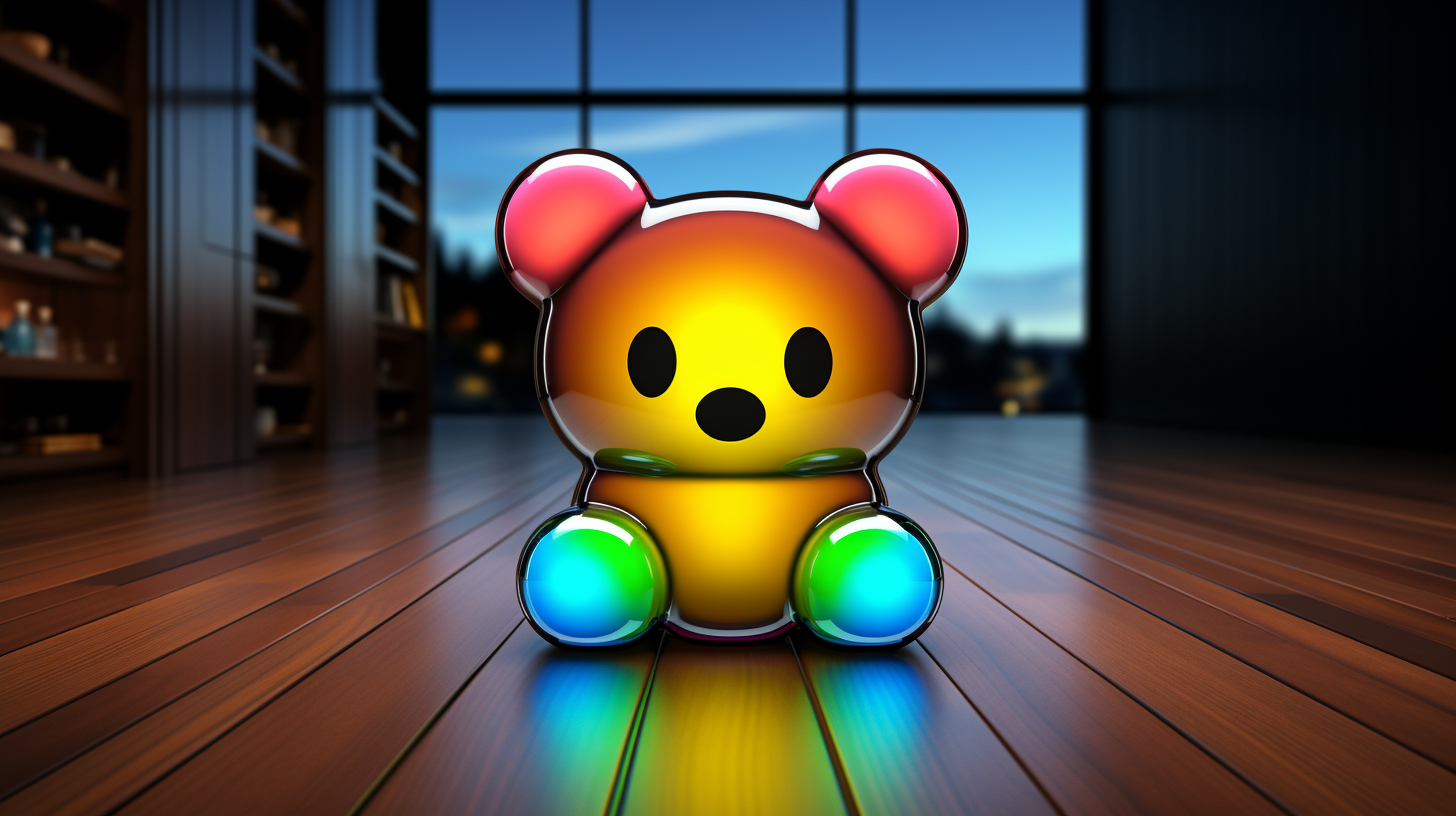 Cartoon teddy bear in trendy cute style