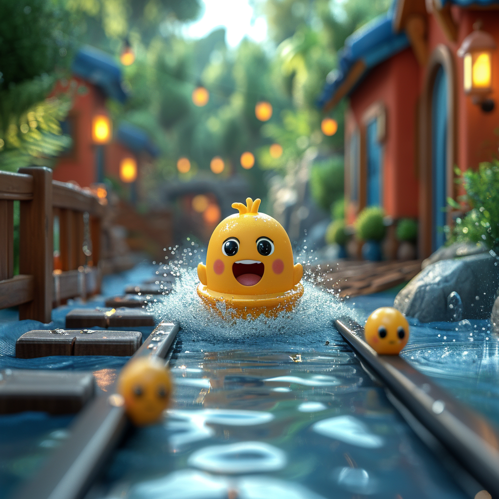 Cartoon Water Playground Wale