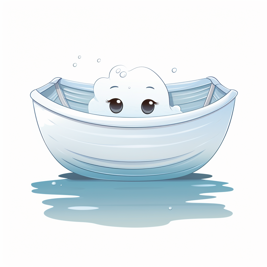 Clean cartoon white boat image