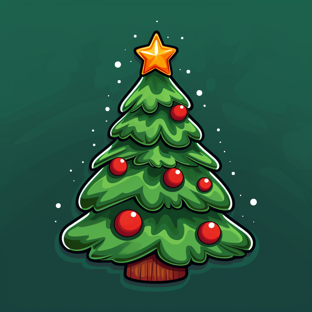 Cartoon Christmas Sticker Background