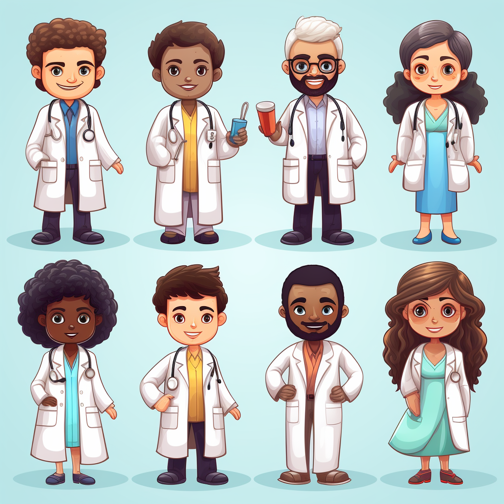 Diverse scientists in lab coats