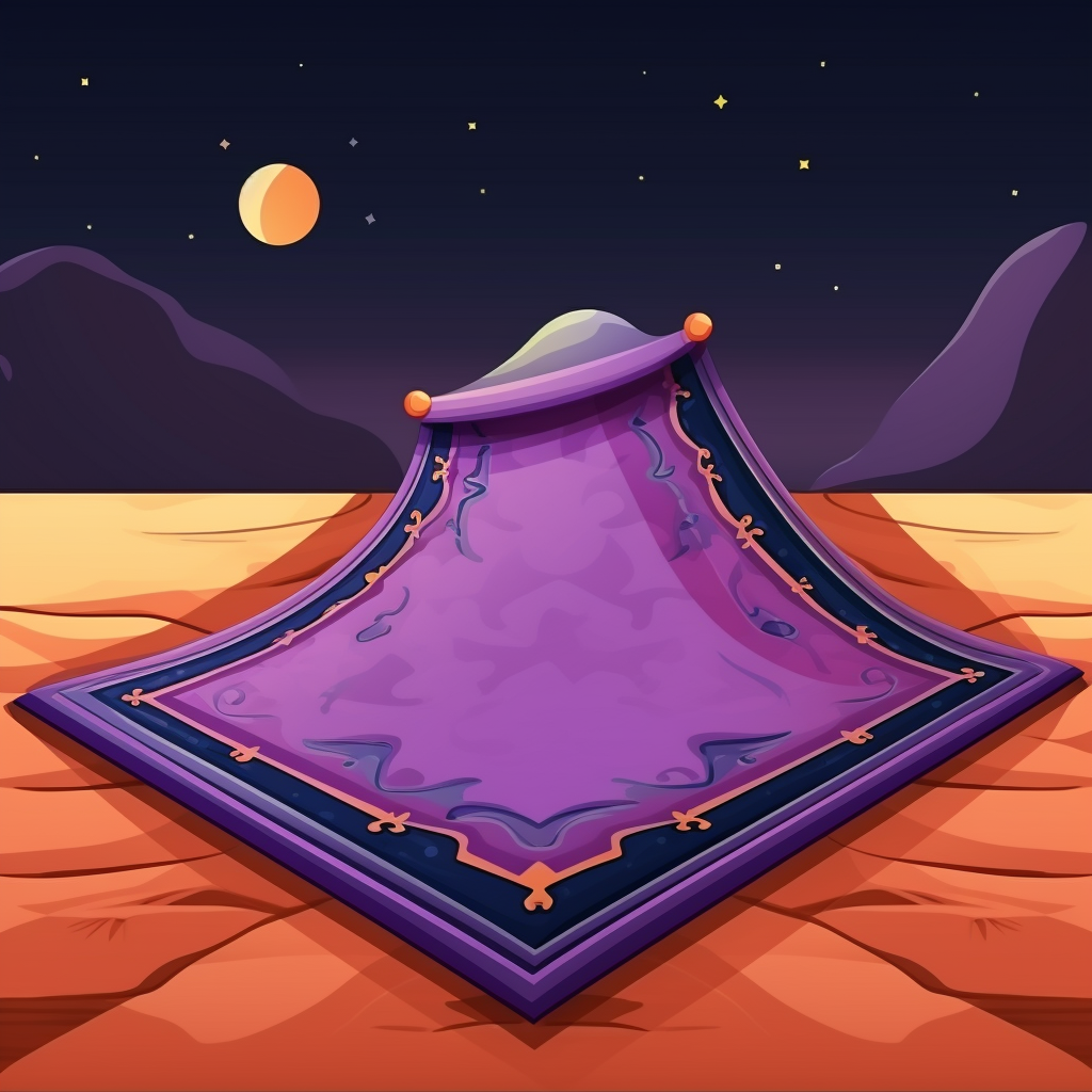 Fun and Vibrant Cartoon Magic Carpet