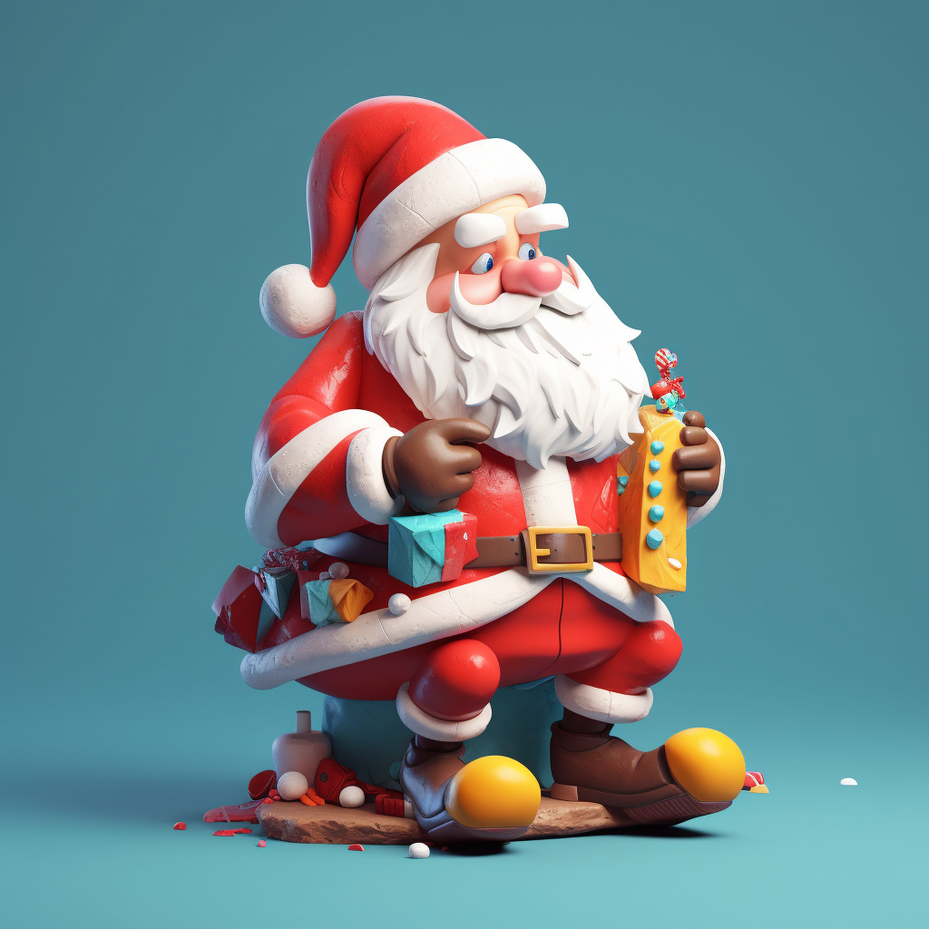 Santa Claus in Dramatic Pose