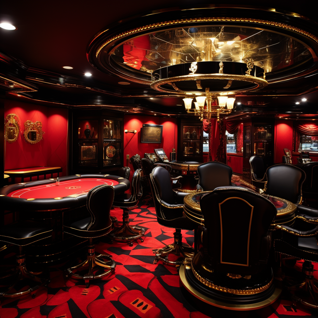 Black, Red, Gold Casino Room themes