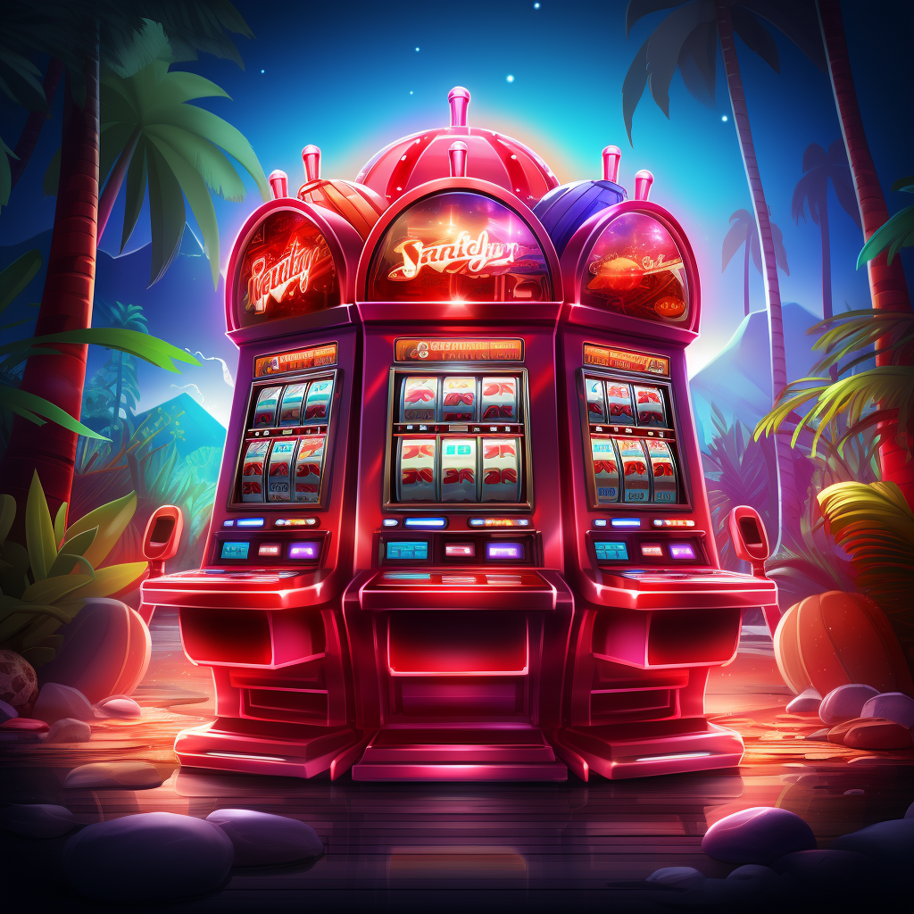 Shiny casino slot machine scene