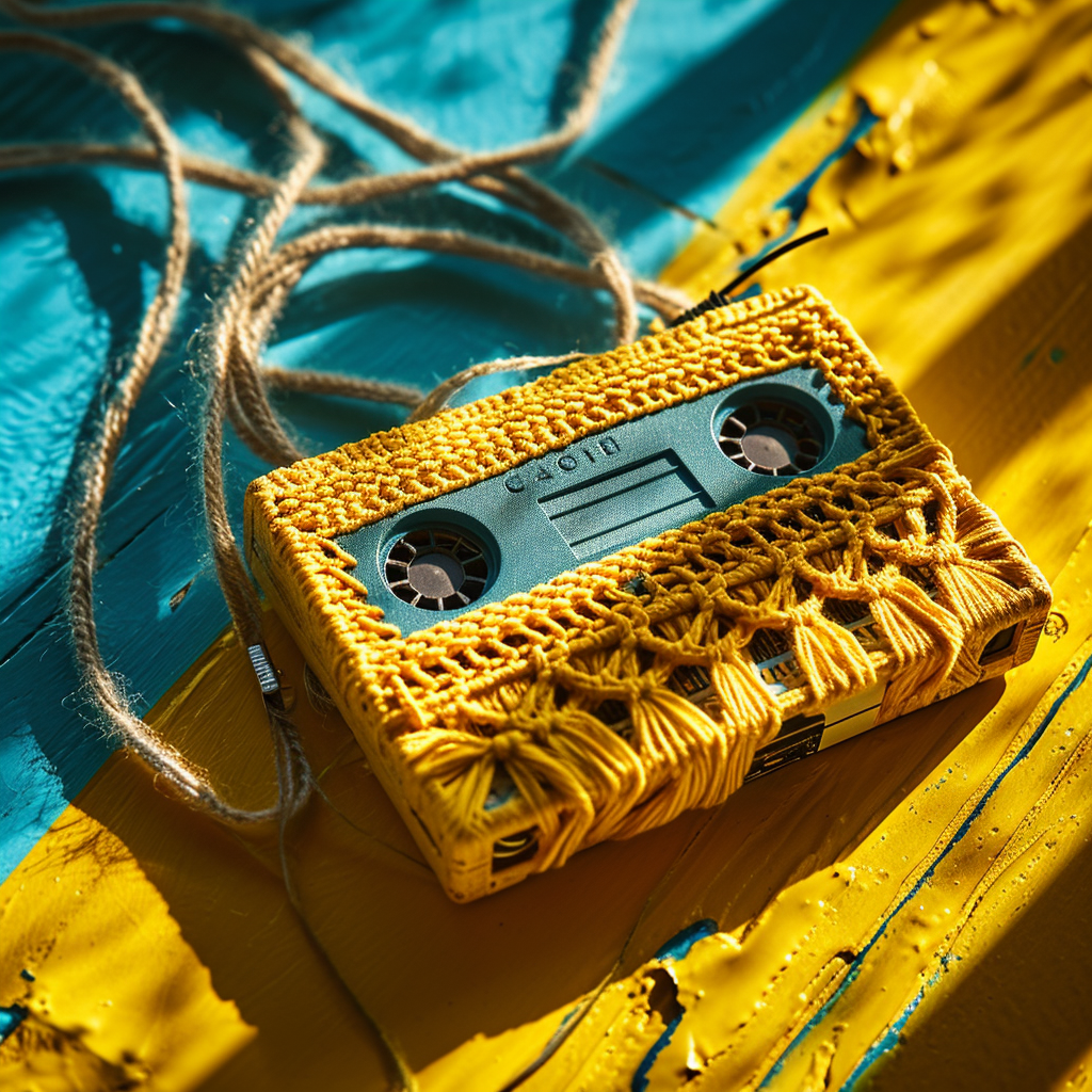 Macrame Crafts Using Cassette Tape Case