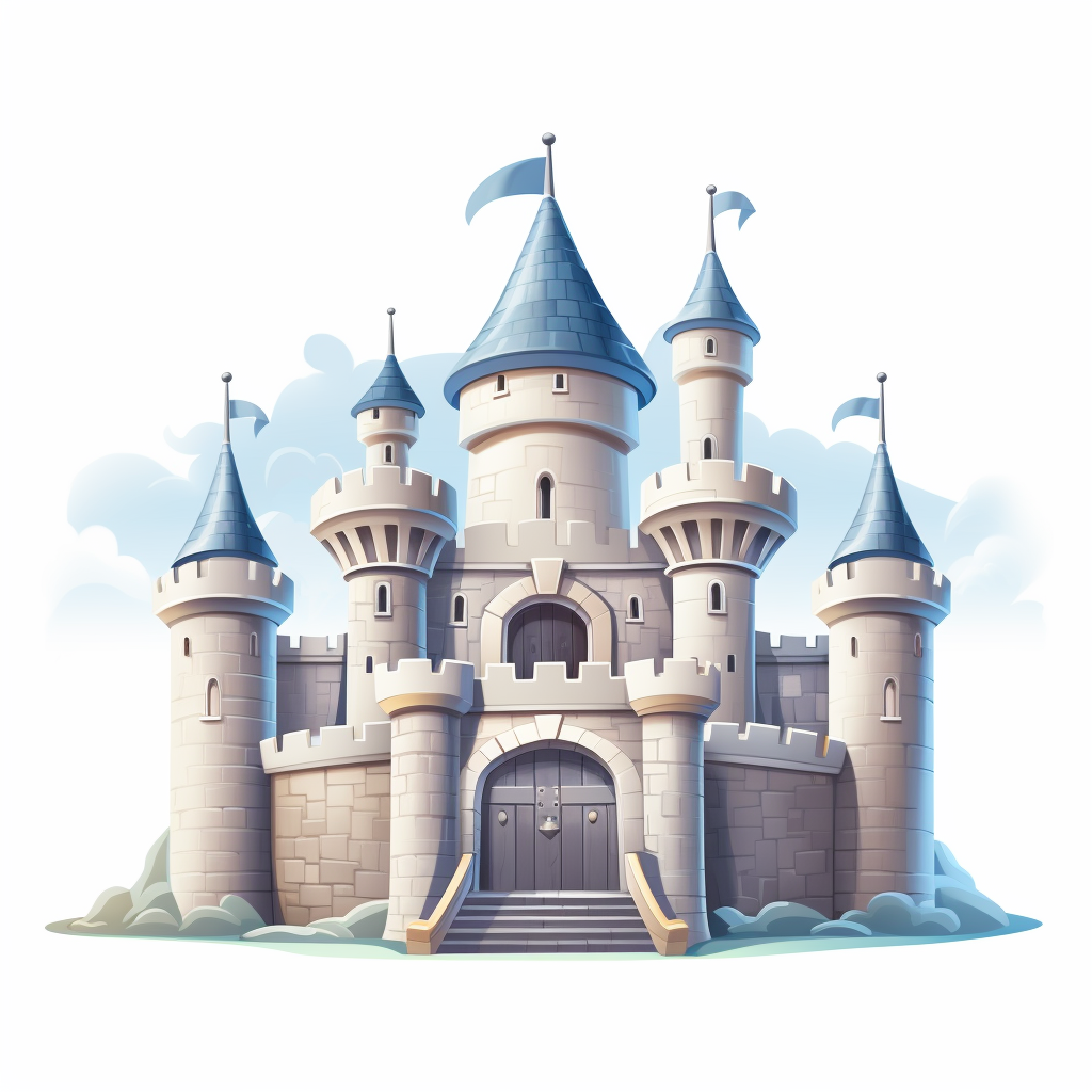 Castle vector logo on transparent background