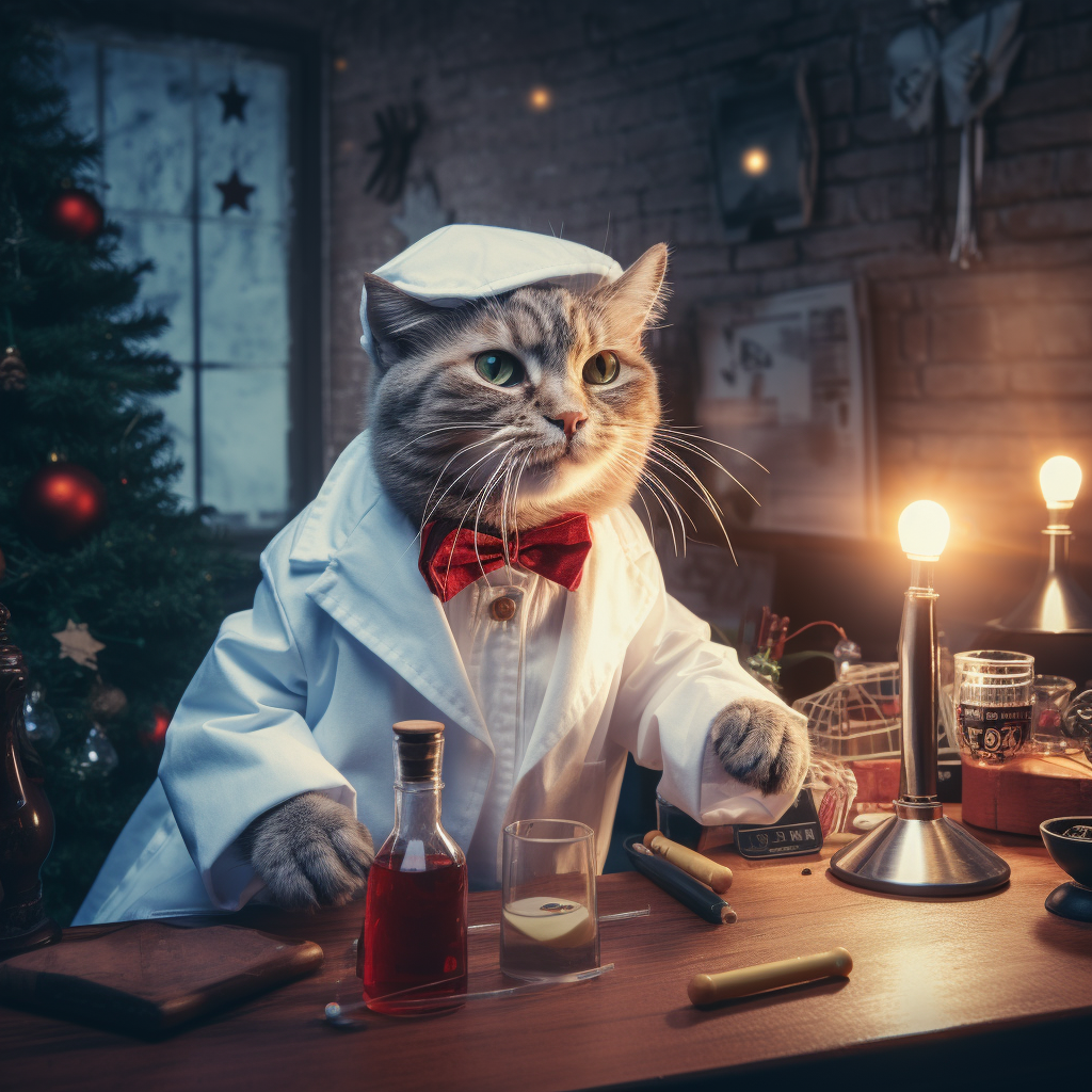 cat doctor Christmas party