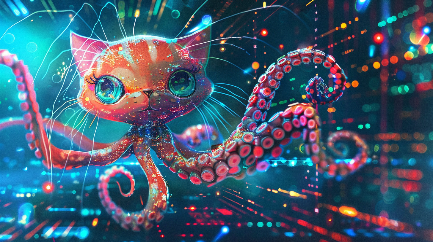 Character with Cat Octopus Body