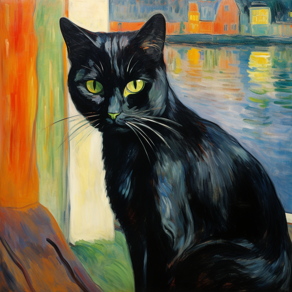 Edvard Munch's cat portrait