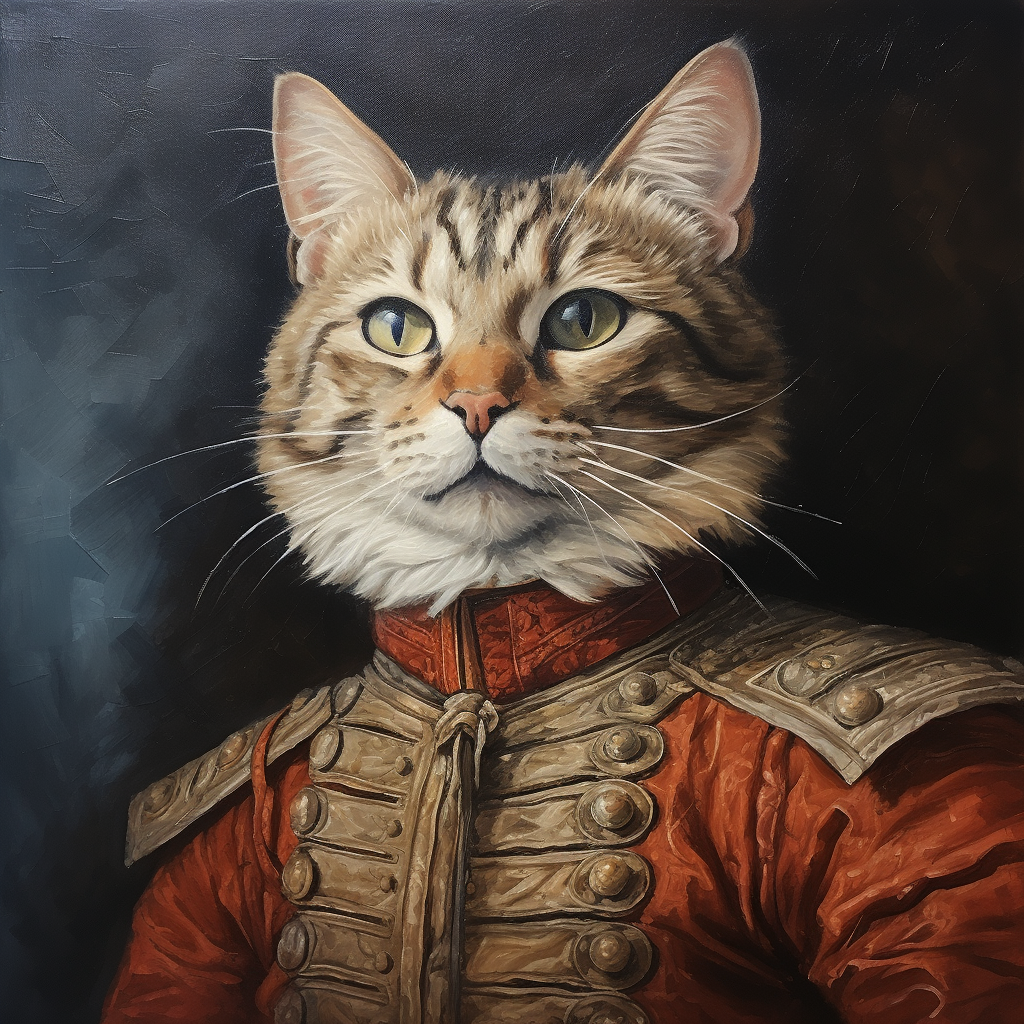 Cat portrait by Michelangelo artwork