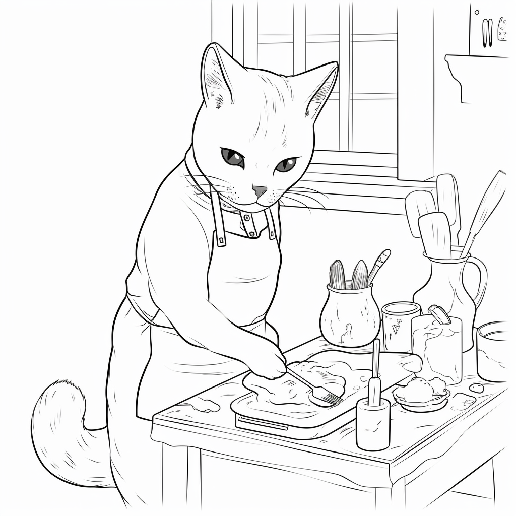 Cat character illustration by artist Kun