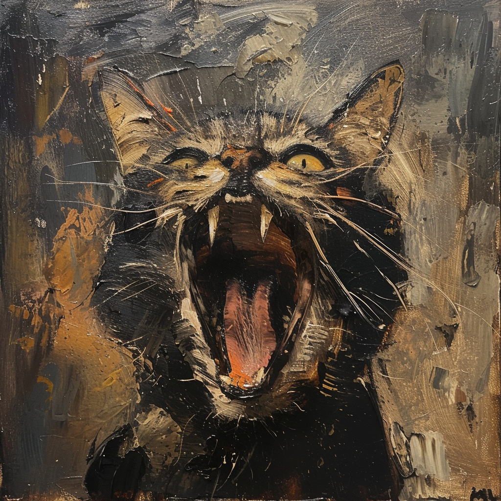 Cat with Whiskers Painting