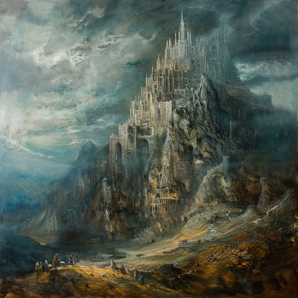 Mountain Cathedral Painting Artwork