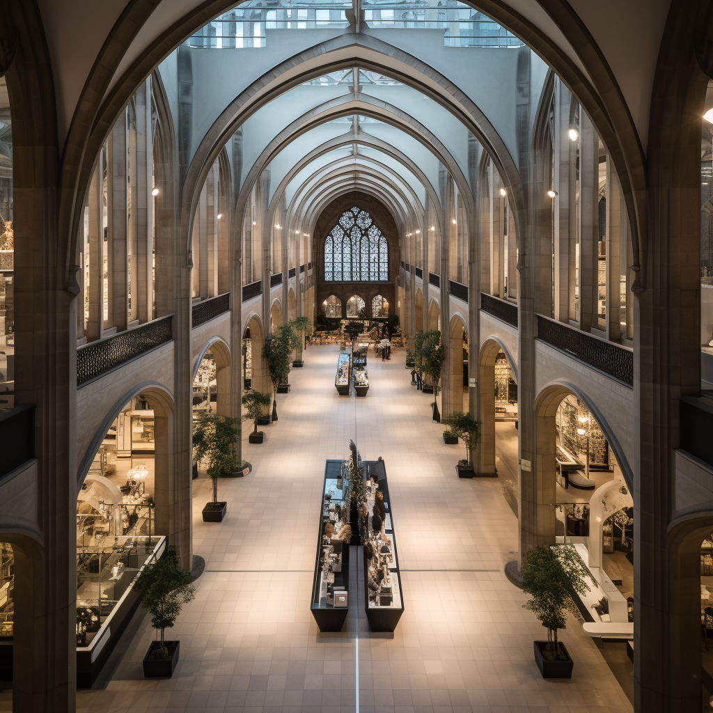 Aerial view of Cathedral Arcade