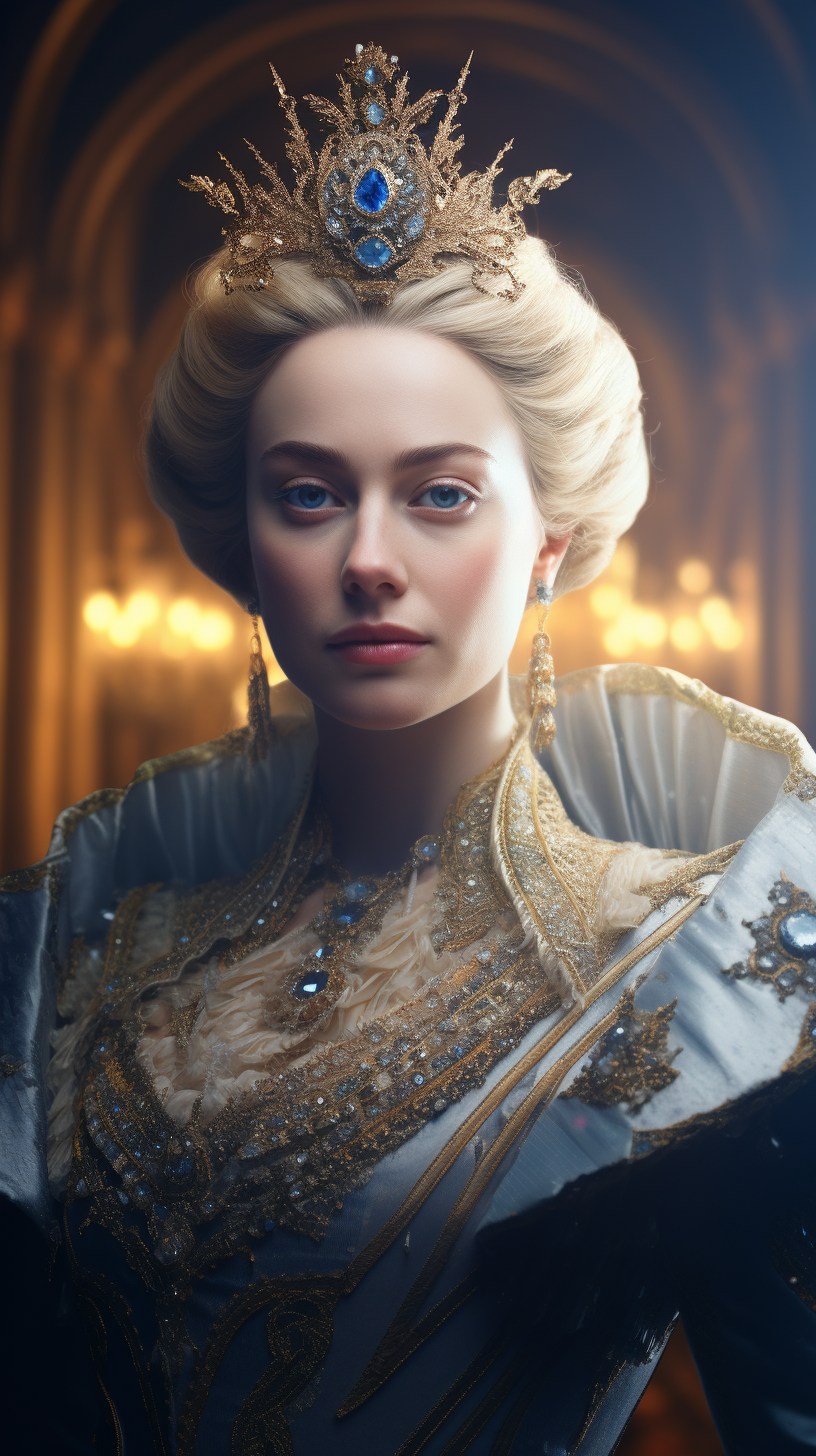 Hyper realistic illustration of Catherine the Great