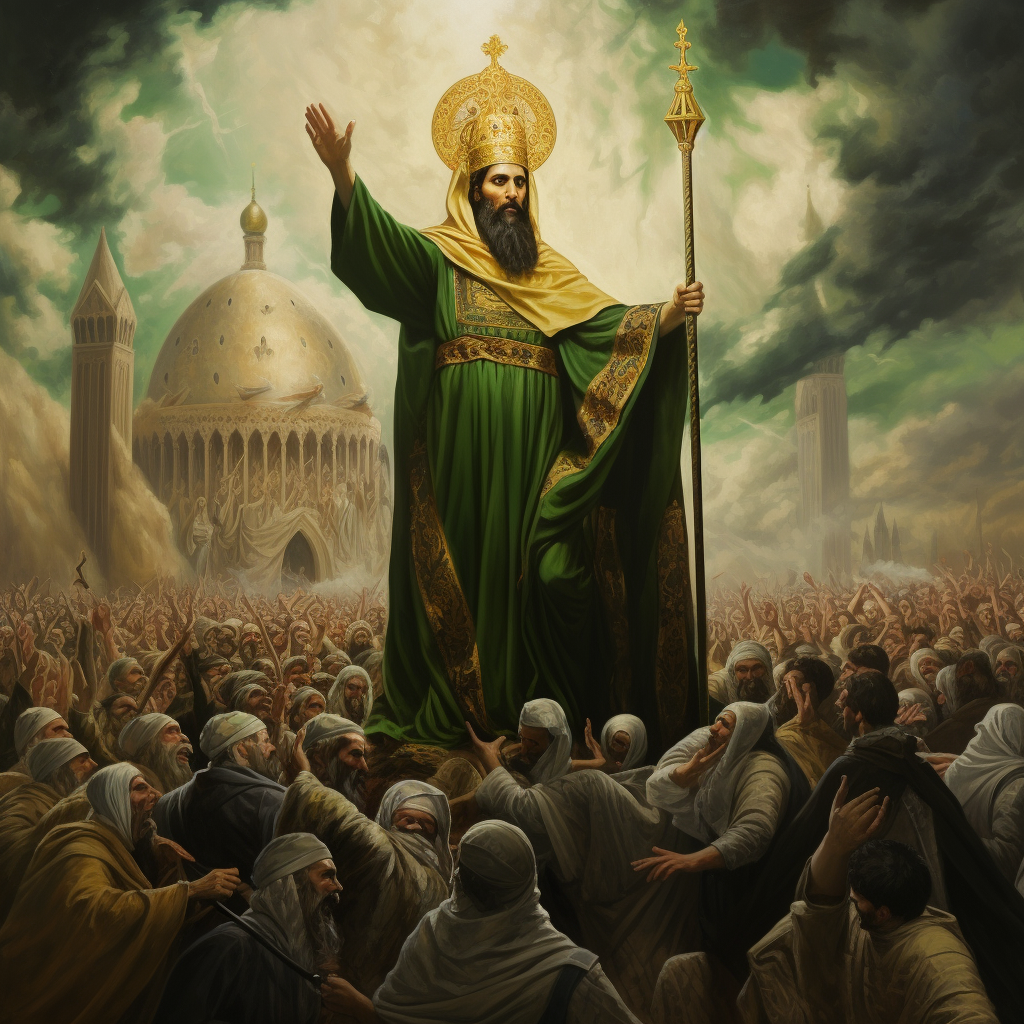 Catholic uprising in Israel, Saint Patrick liberating Muslims