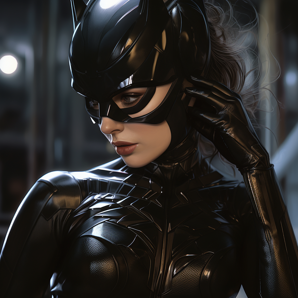 Catwoman in hyperrealistic detail