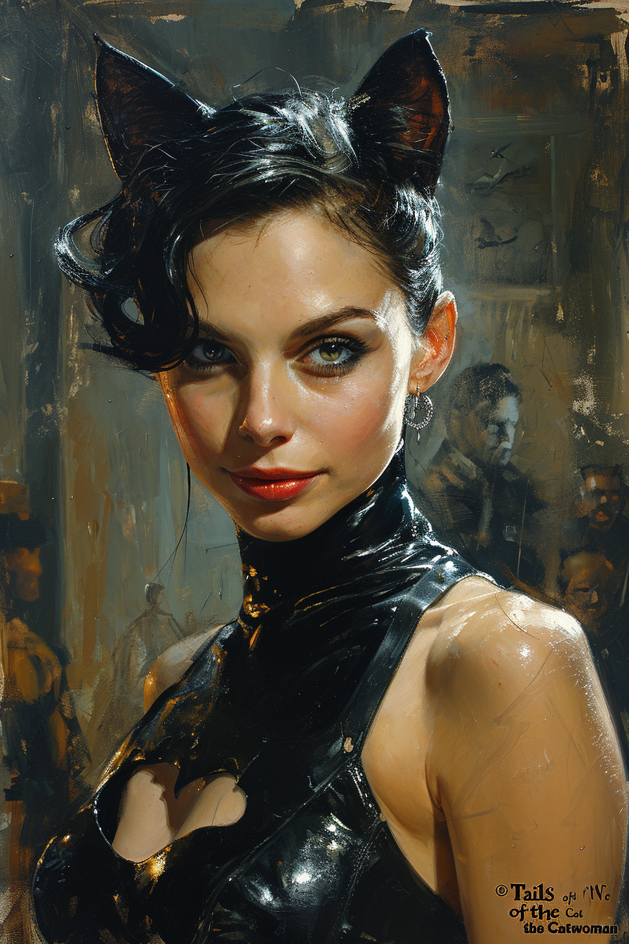 Dramatic Catwoman comic book cover