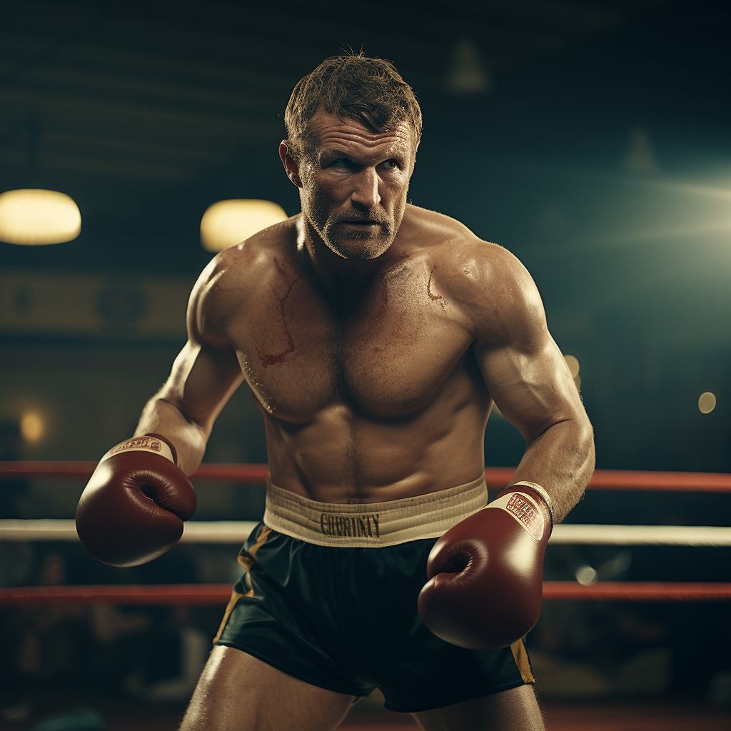 Caucasian actor playing boxer in 1961 film