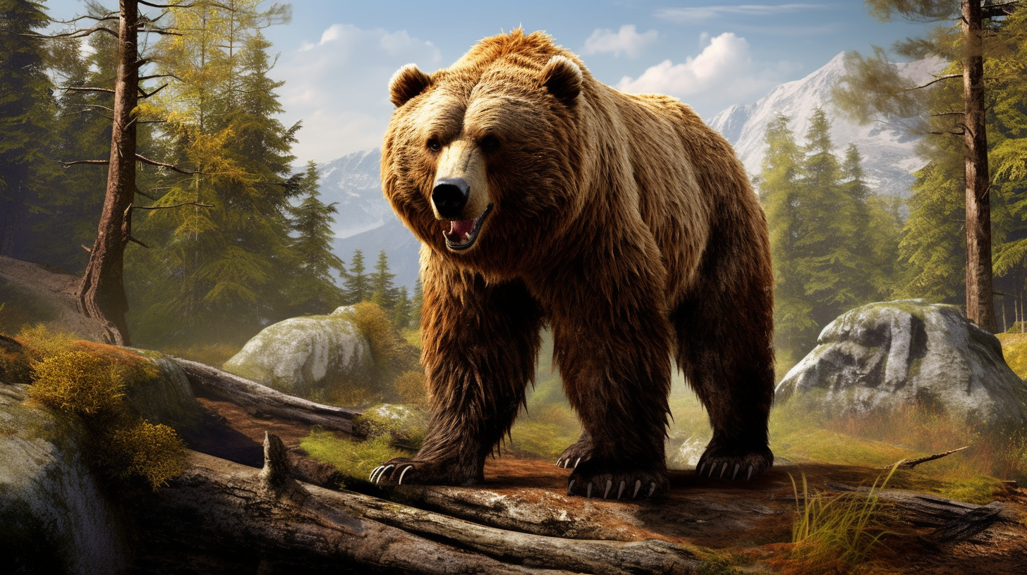 Prehistoric cave bear in Europe