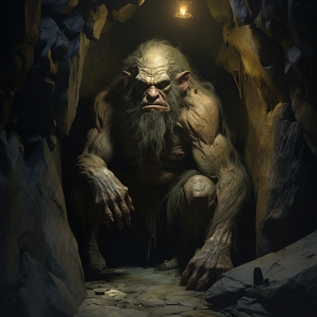 Cave troll named Harold in deep thought