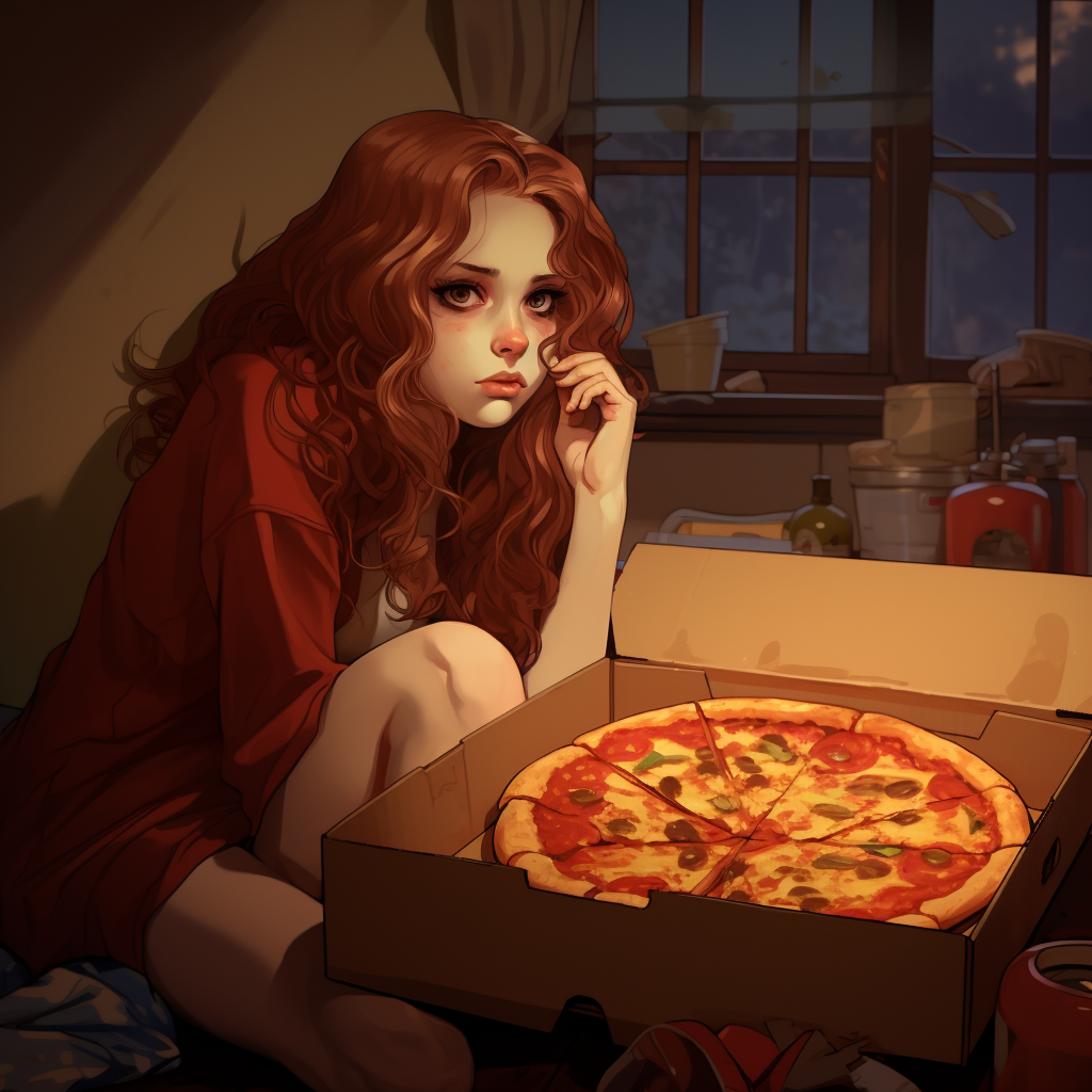 Cel Shading Pizza on Box