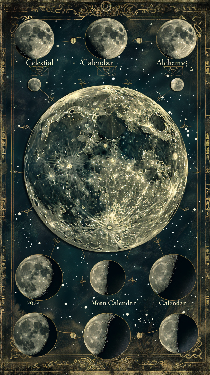 moon calendar alchemical theme