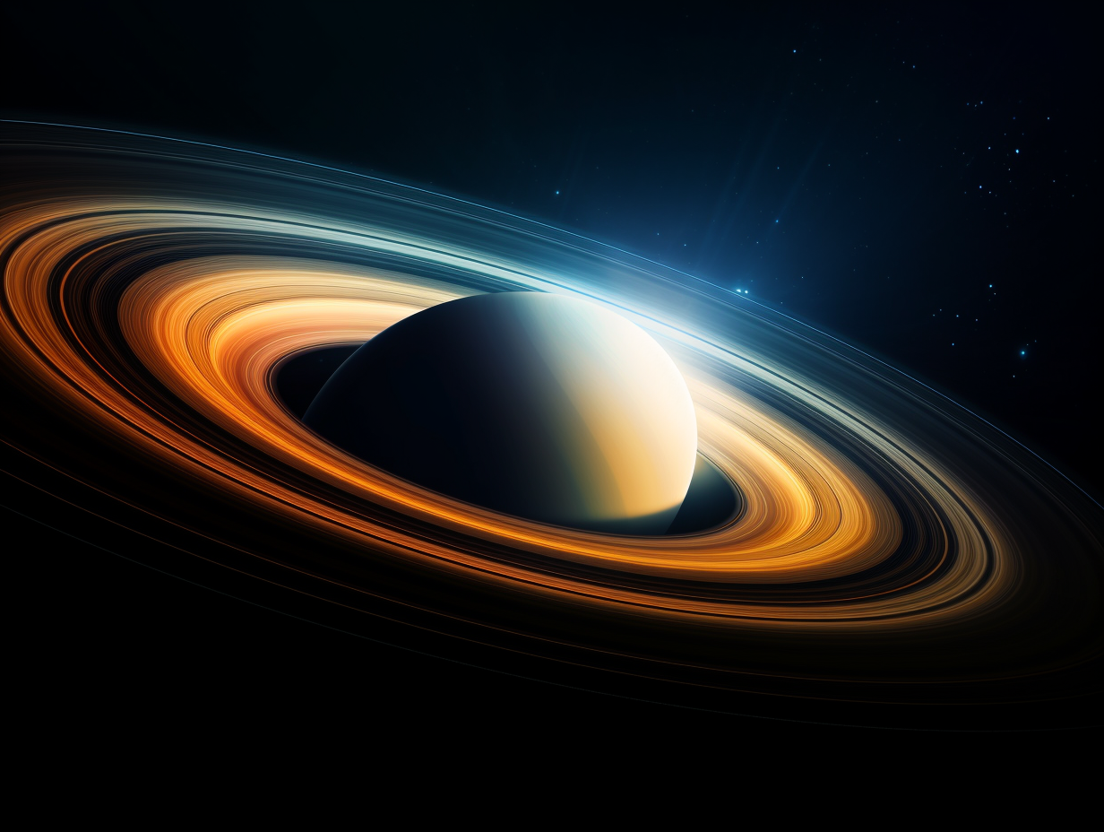 Saturn rings stars cosmic beauty