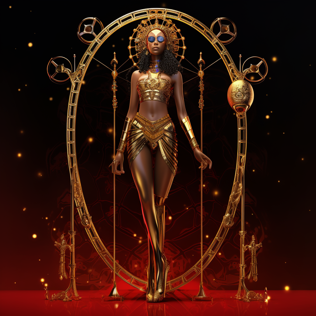 Astral Egyptian Goddess with Distinguished Cosmological Aura