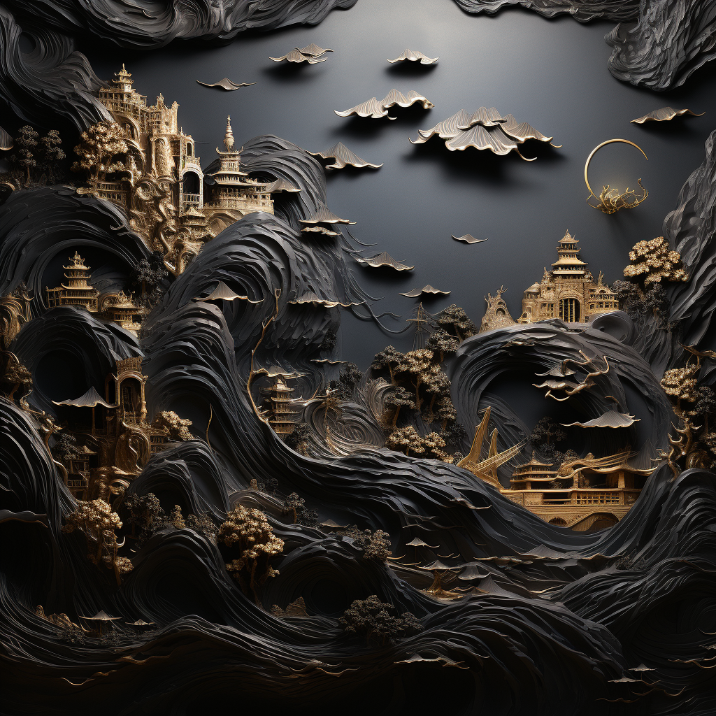 Eccentric Decorations Dark Gold Celestial Image