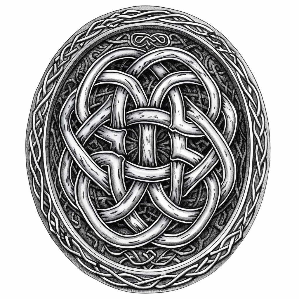 Celtic Knot Oval Ornament Design