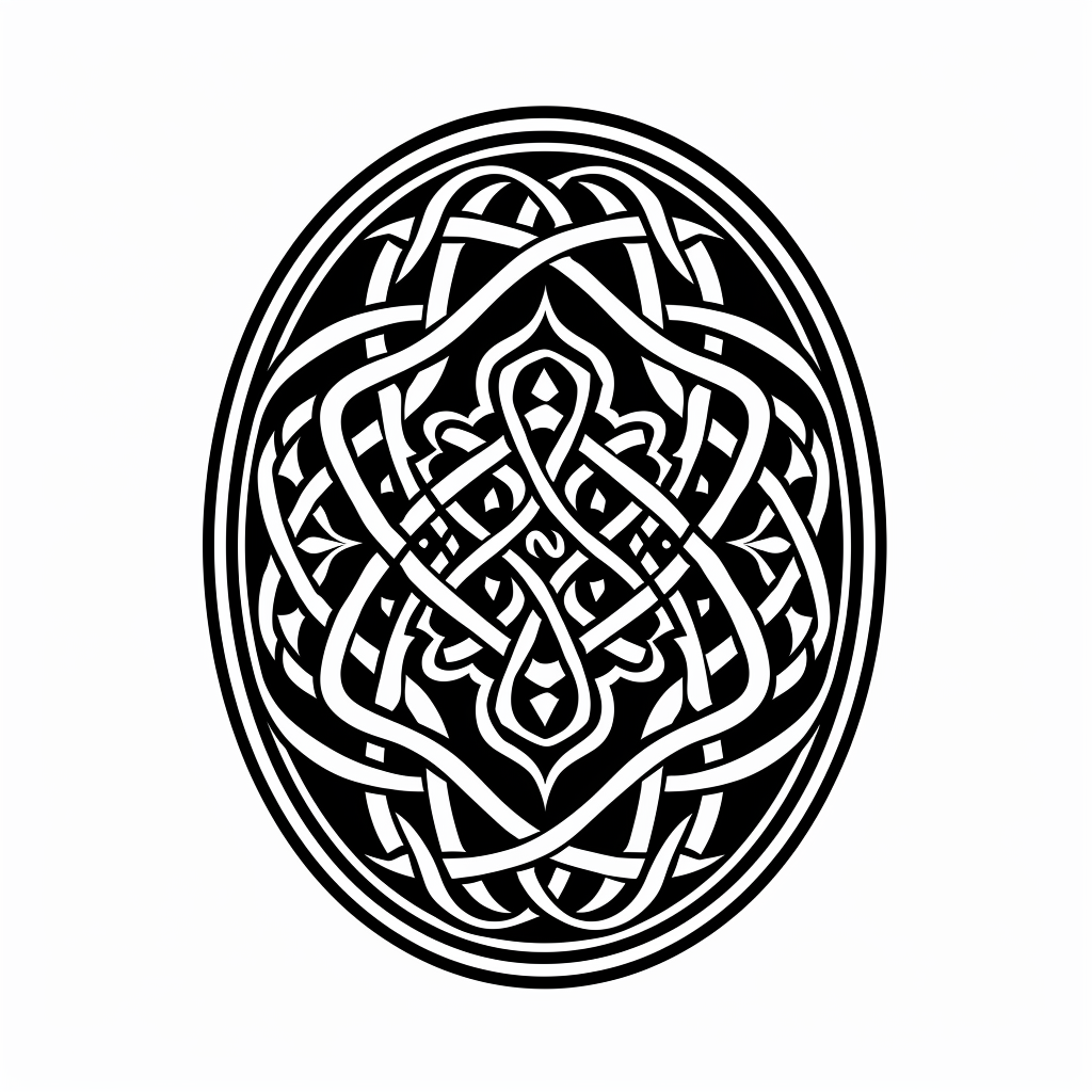 Black and white celtic ornament