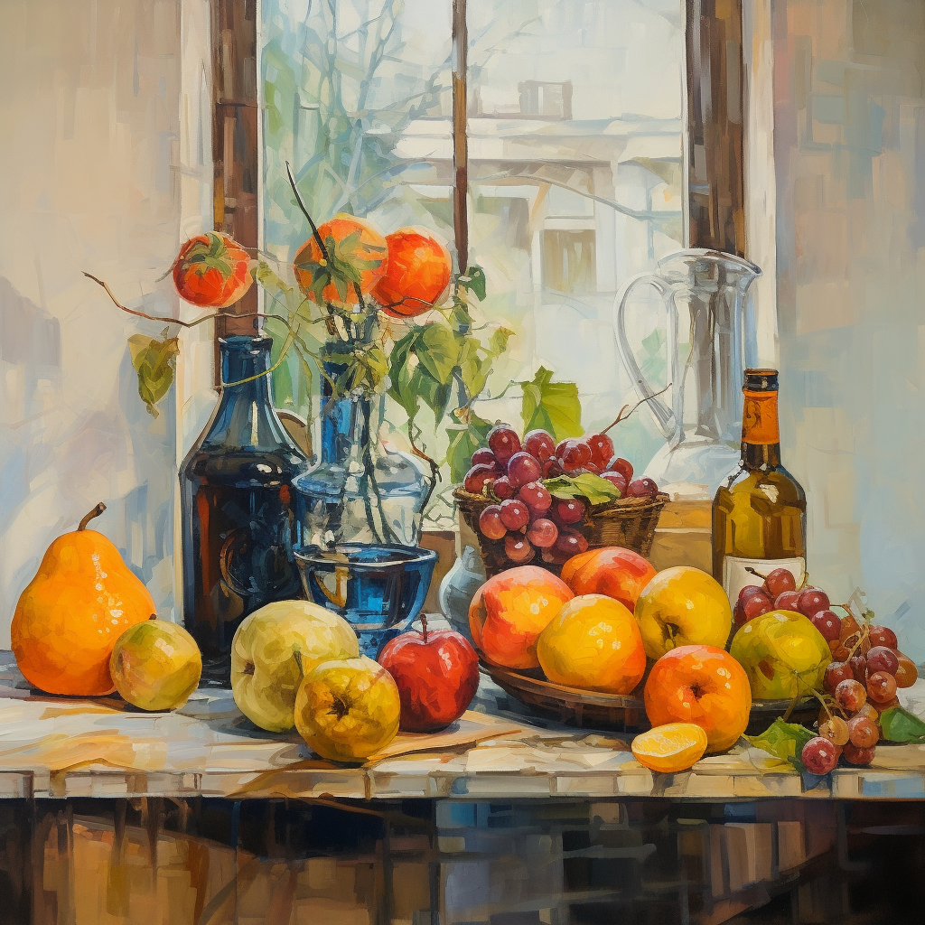 Still Life of European Fruits Painting