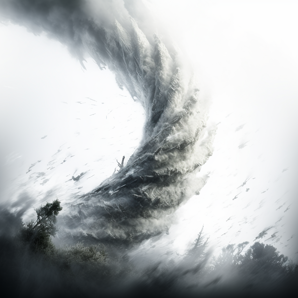 CGI Tornado on White Background