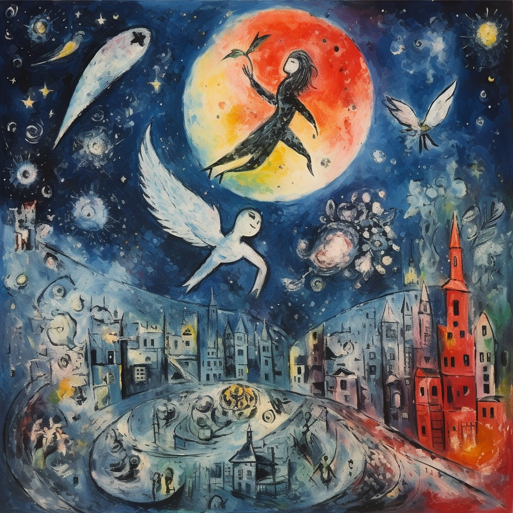 Magnificent Marc Chagall Space Artwork